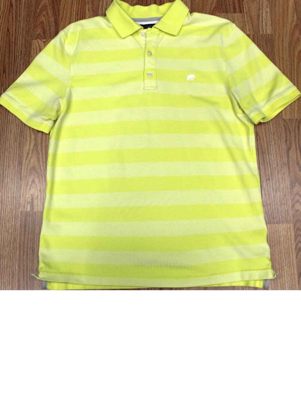 BANANA REPULIC REGULAR FIT POLO SHIRT PIQUE KNIT COTTON/SPANDEX YELLOW MEDIUM, M